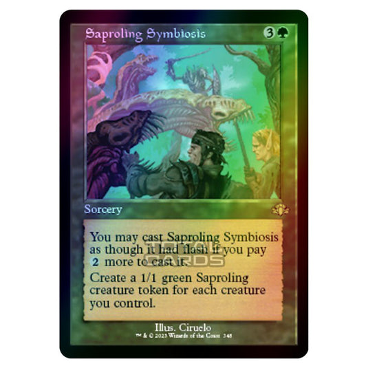 Magic The Gathering - Dominaria Remastered - Saproling Symbiosis (Retro Frame) - 348/261 (Foil)