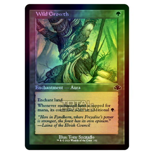 Magic The Gathering - Dominaria Remastered - Wild Growth (Retro Frame) - 352/261 (Foil)