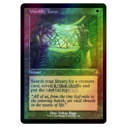 Magic The Gathering - Dominaria Remastered - Worldly Tutor (Retro Frame) - 353/261 (Foil)