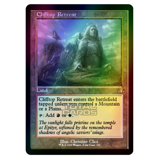 Magic The Gathering - Dominaria Remastered - Clifftop Retreat (Retro Frame) - 393/261 (Foil)