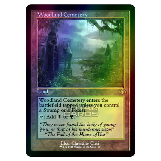 Magic The Gathering - Dominaria Remastered - Woodland Cemetery (Retro Frame) - 401/261 (Foil)