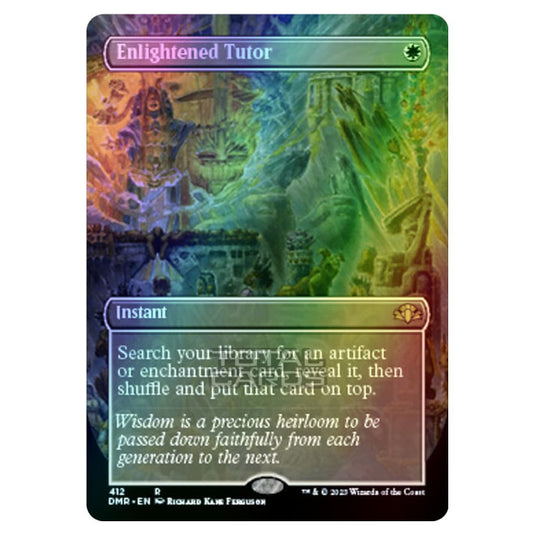 Magic The Gathering - Dominaria Remastered - Enlightened Tutor (Alternate-Art Borderless Card) - 412/261 (Foil)