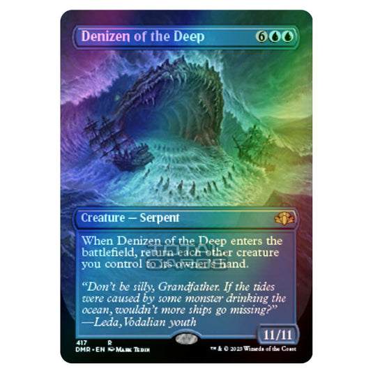 Magic The Gathering - Dominaria Remastered - Denizen of the Deep (Alternate-Art Borderless Card) - 417/261 (Foil)