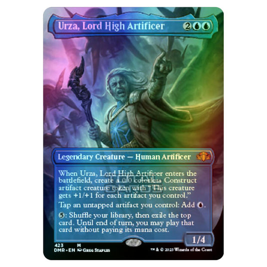 Magic The Gathering - Dominaria Remastered - Urza, Lord High Artificer (Alternate-Art Borderless Card) - 423/261 (Foil)