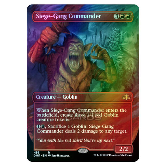 Magic The Gathering - Dominaria Remastered - Siege-Gang Commander (Alternate-Art Borderless Card) - 436/261 (Foil)