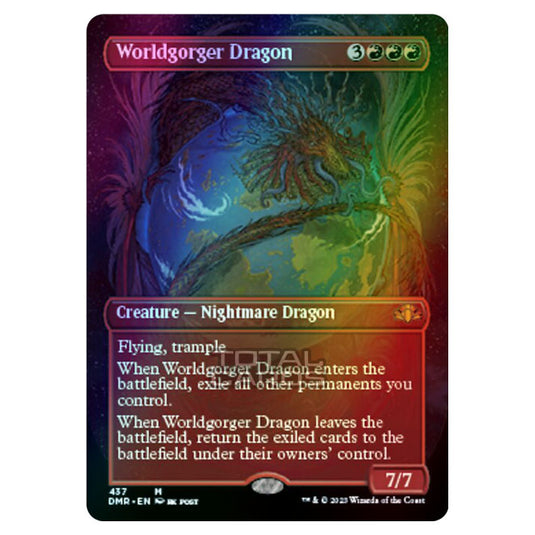 Magic The Gathering - Dominaria Remastered - Worldgorger Dragon (Alternate-Art Borderless Card) - 437/261 (Foil)