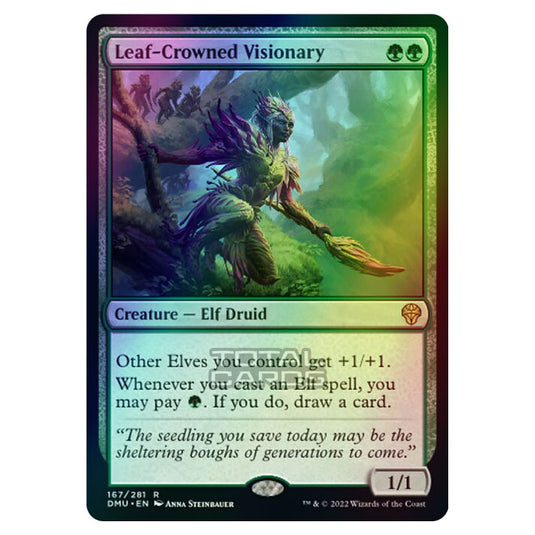 Magic The Gathering - Dominaria United - Leaf-Crowned Visionary - 167/281 (Foil)