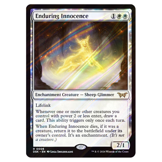 Enduring Innocence 0006 card from the Magic The Gathering set Duskmourn: House of Horror