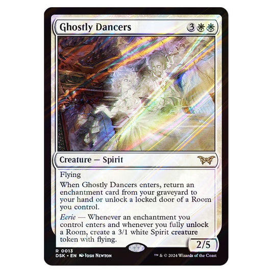 Ghostly Dancers 0013 card from the Magic The Gathering set Duskmourn: House of Horror