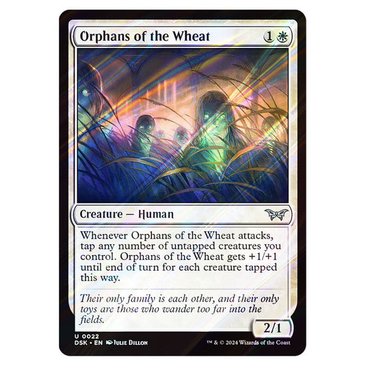 Orphans of the Wheat 0022 card from the Magic The Gathering set Duskmourn: House of Horror