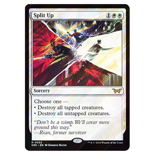 Split Up 0032 card from the Magic The Gathering set Duskmourn: House of Horror