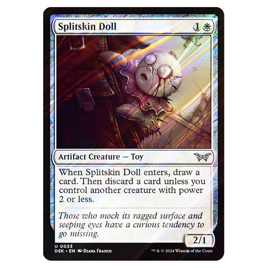 Splitskin Doll 0033 card from the Magic The Gathering set Duskmourn: House of Horror