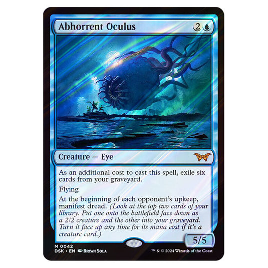 Abhorrent Oculus 0042 card from the Magic The Gathering set Duskmourn: House of Horror