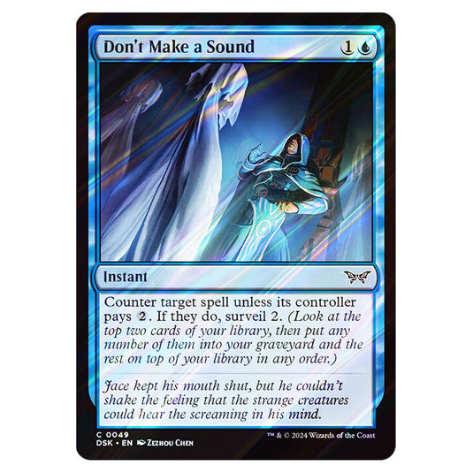 Don't Make a Sound 0049 card from the Magic The Gathering set Duskmourn: House of Horror