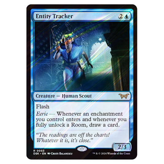 Entity Tracker 0053 card from the Magic The Gathering set Duskmourn: House of Horror