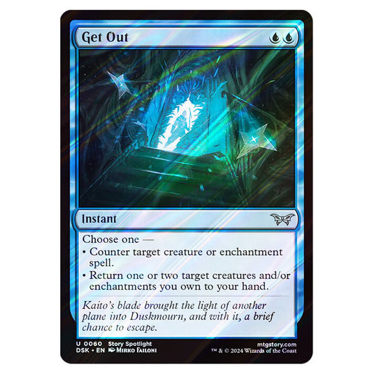 Get Out 0060 card from the Magic The Gathering set Duskmourn: House of Horror