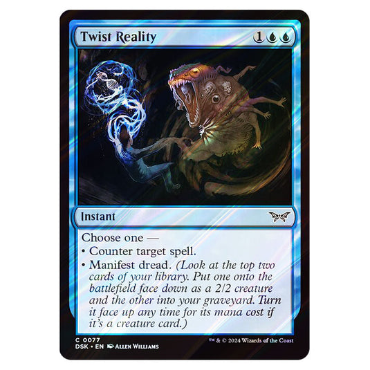 Twist Reality 0077 card from the Magic The Gathering set Duskmourn: House of Horror