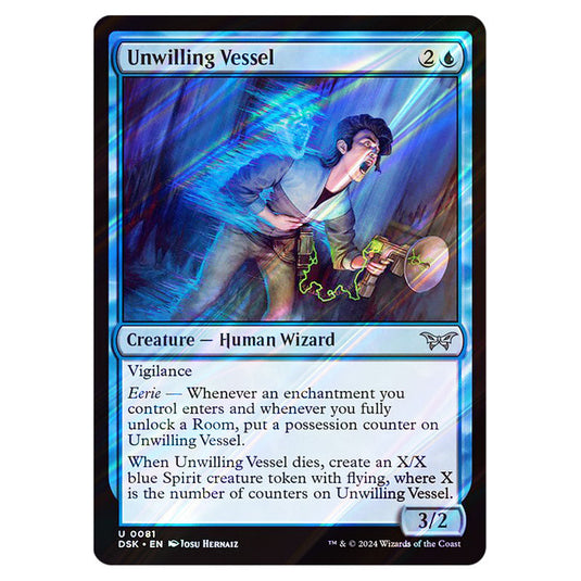 Unwilling Vessel 0081 card from the Magic The Gathering set Duskmourn: House of Horror