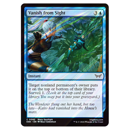 Vanish from Sight 0082 card from the Magic The Gathering set Duskmourn: House of Horror