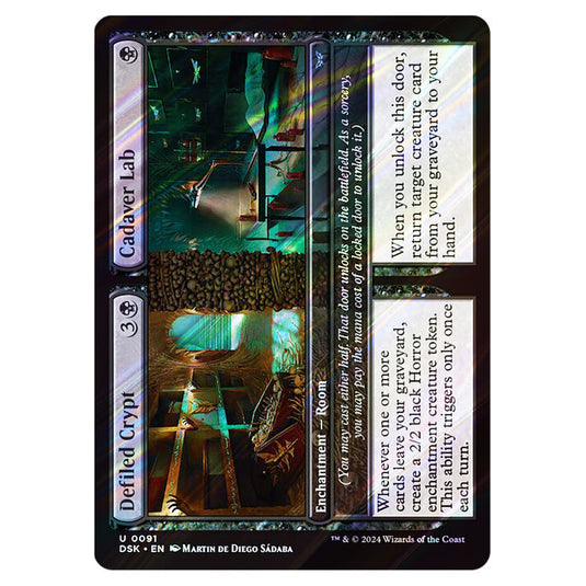 Defiled Crypt // Cadaver Lab 0091 card from the Magic The Gathering set Duskmourn: House of Horror