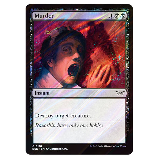 Murder 0110 card from the Magic The Gathering set Duskmourn: House of Horror