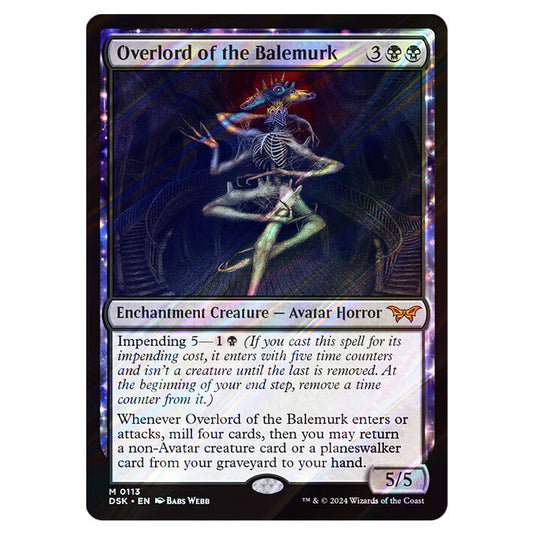 Overlord of the Balemurk 0113 card from the Magic The Gathering set Duskmourn: House of Horror