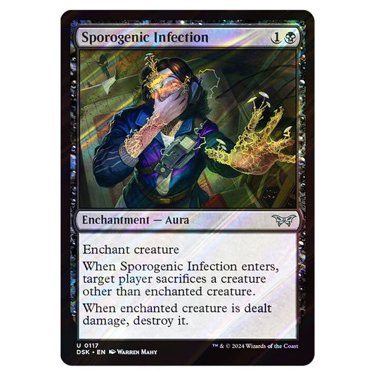 Sporogenic Infection 0117 card from the Magic The Gathering set Duskmourn: House of Horror