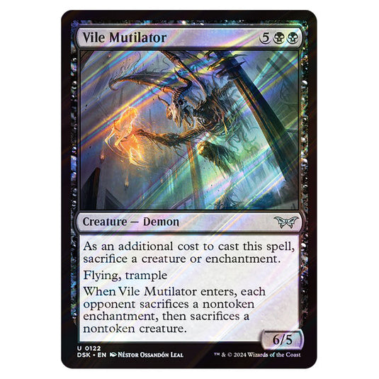 Vile Mutilator 0122 card from the Magic The Gathering set Duskmourn: House of Horror