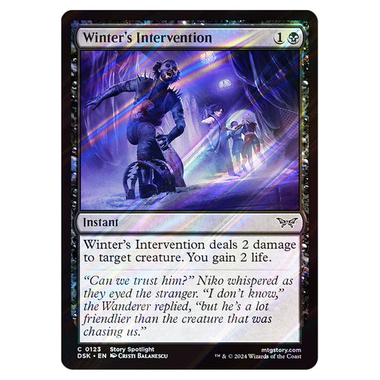 Winter's Intervention 0123 card from the Magic The Gathering set Duskmourn: House of Horror