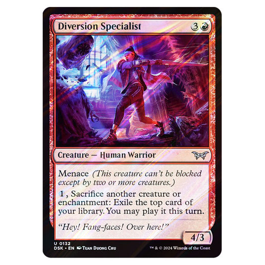 Diversion Specialist 0132 card from the Magic The Gathering set Duskmourn: House of Horror