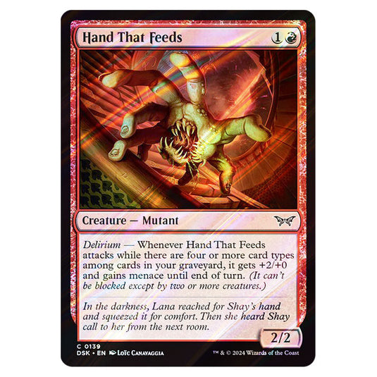 Hand That Feeds 0139 card from the Magic The Gathering set Duskmourn: House of Horror