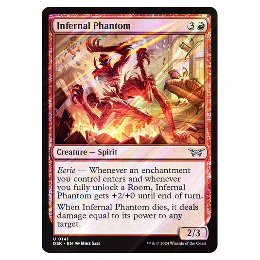 Infernal Phantom 0141 card from the Magic The Gathering set Duskmourn: House of Horror