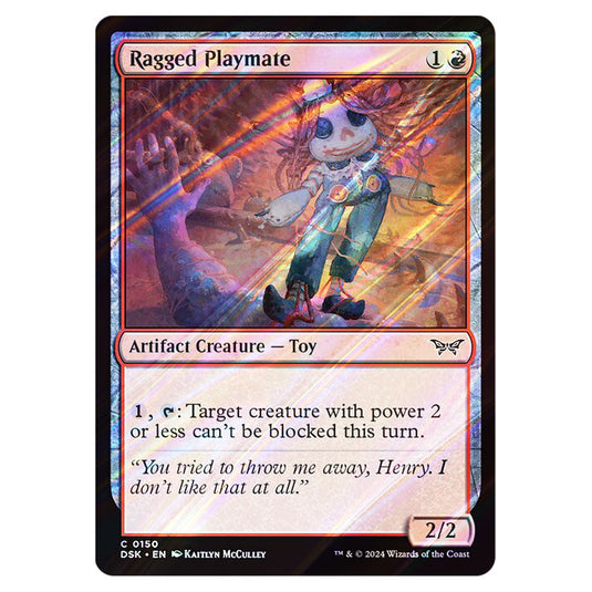 Ragged Playmate 0150 card from the Magic The Gathering set Duskmourn: House of Horror