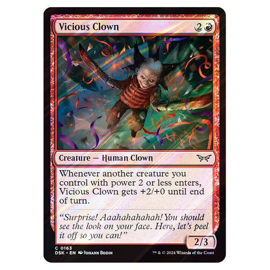 Vicious Clown 0163 card from the Magic The Gathering set Duskmourn: House of Horror