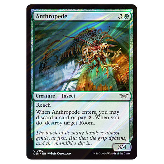 Anthropede 0167 card from the Magic The Gathering set Duskmourn: House of Horror