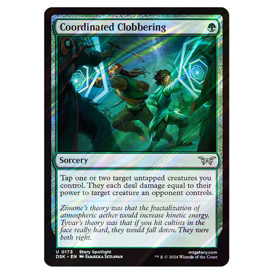 Coordinated Clobbering 0173 card from the Magic The Gathering set Duskmourn: House of Horror