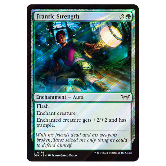 Frantic Strength 0179 card from the Magic The Gathering set Duskmourn: House of Horror