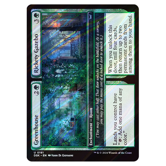 Greenhouse // Rickety Gazebo 0181 card from the Magic The Gathering set Duskmourn: House of Horror