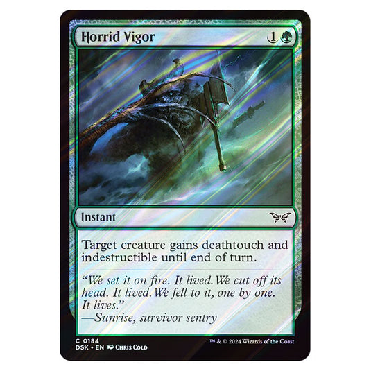 Horrid Vigor 0184 card from the Magic The Gathering set Duskmourn: House of Horror