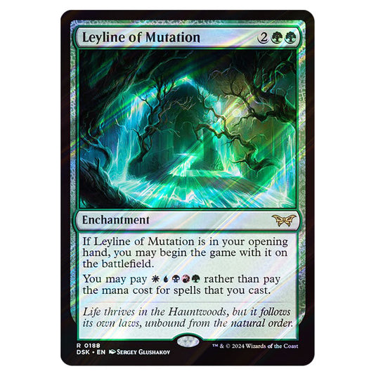 Leyline of Mutation 0188 card from the Magic The Gathering set Duskmourn: House of Horror