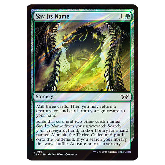 Say Its Name 0197 card from the Magic The Gathering set Duskmourn: House of Horror