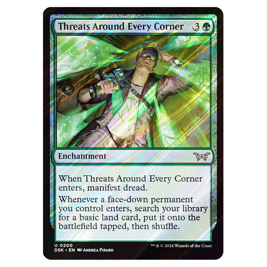 Threats Around Every Corner 0200 card from the Magic The Gathering set Duskmourn: House of Horror