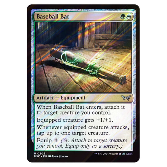 Baseball Bat 0209 card from the Magic The Gathering set Duskmourn: House of Horror