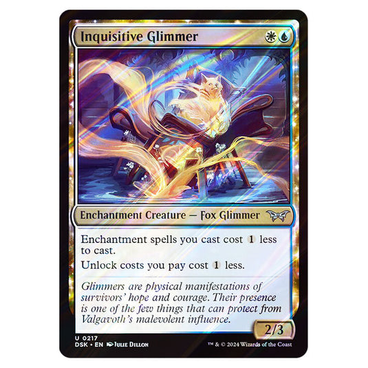 Inquisitive Glimmer 0217 card from the Magic The Gathering set Duskmourn: House of Horror