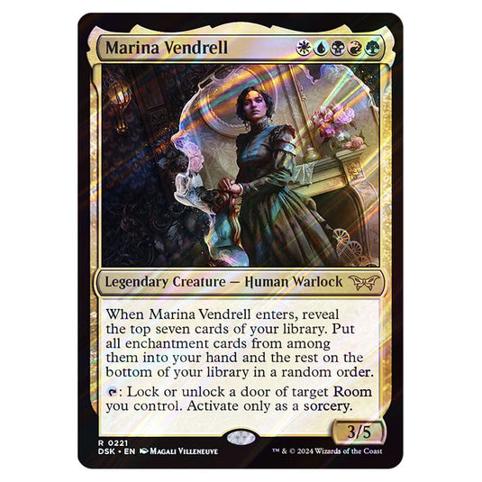 Marina Vendrell 0221 card from the Magic The Gathering set Duskmourn: House of Horror