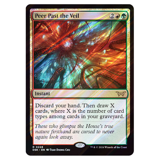 Peer Past the Veil 0226 card from the Magic The Gathering set Duskmourn: House of Horror