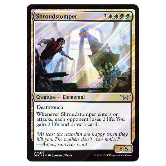 Shroudstomper 0233 card from the Magic The Gathering set Duskmourn: House of Horror