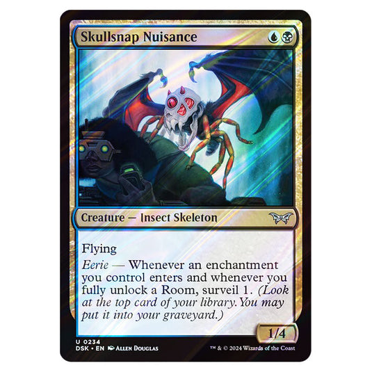 Skullsnap Nuisance 0234 card from the Magic The Gathering set Duskmourn: House of Horror