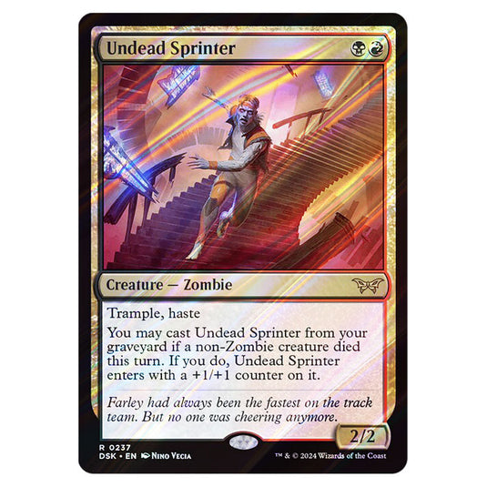 Undead Sprinter 0237 card from the Magic The Gathering set Duskmourn: House of Horror