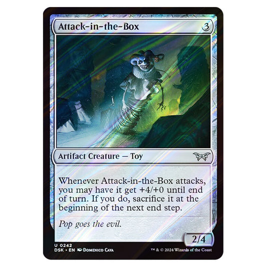 Attack-in-the-Box 0242 card from the Magic The Gathering set Duskmourn: House of Horror